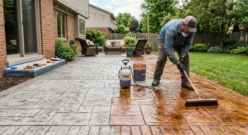 Concrete Patio Finishing in Frisco, TX
