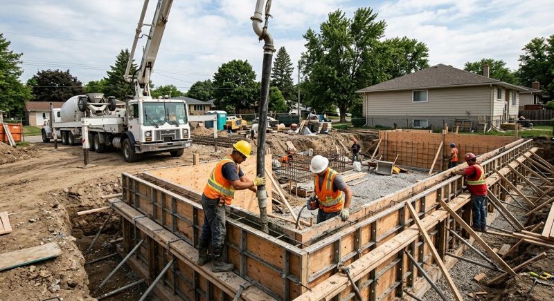 Foundation Wall Pouring in Fredericksburg, VA