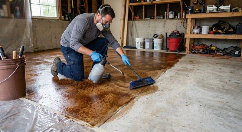 Interior Concrete Staining in Dallas, TX