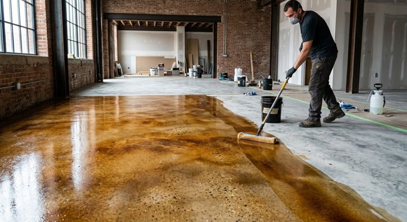 Interior Concrete Staining in Corpus Christi, TX