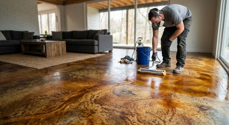 Interior Concrete Staining in Corpus Christi, TX
