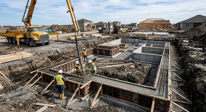 Poured Foundation Installation in Fort Wayne, IN