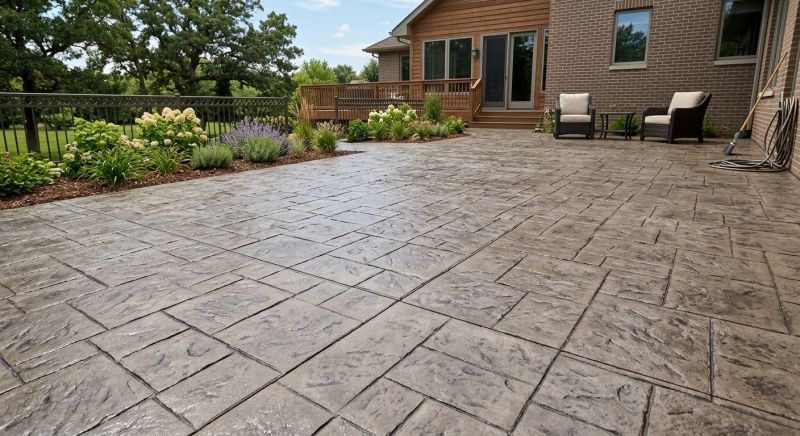 Stamped Concrete Patio Installation in Corpus Christi, TX