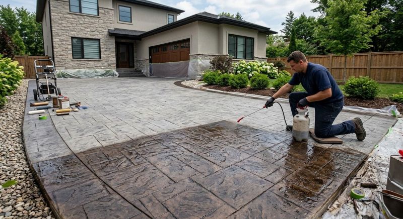 Stamped Concrete Staining in Corpus Christi, TX